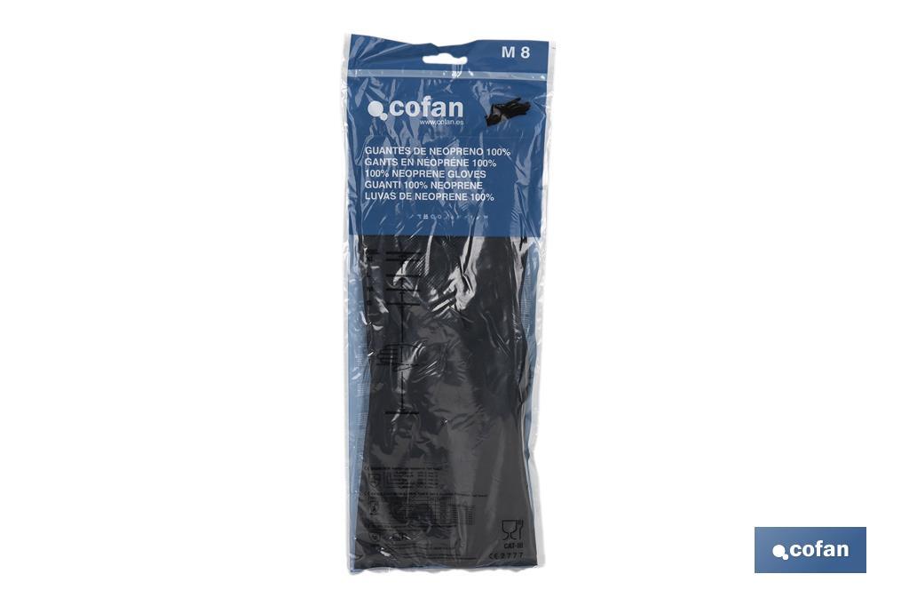 GUANTE NEGRO NEOPRENO 100% T 8 VENTA UNITARIA