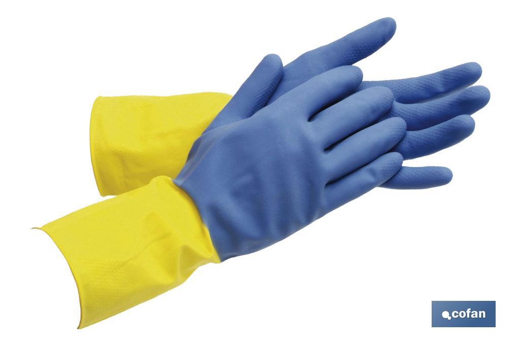GUANTE BICOLOR LATEX REFORZADO T 8