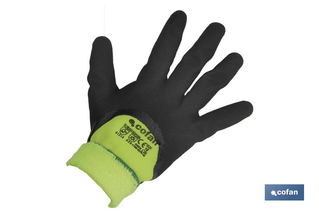 GUANTE IMPREG. NITRILO ESPUMA PROTECC. FRIO T-9 venta unitaria