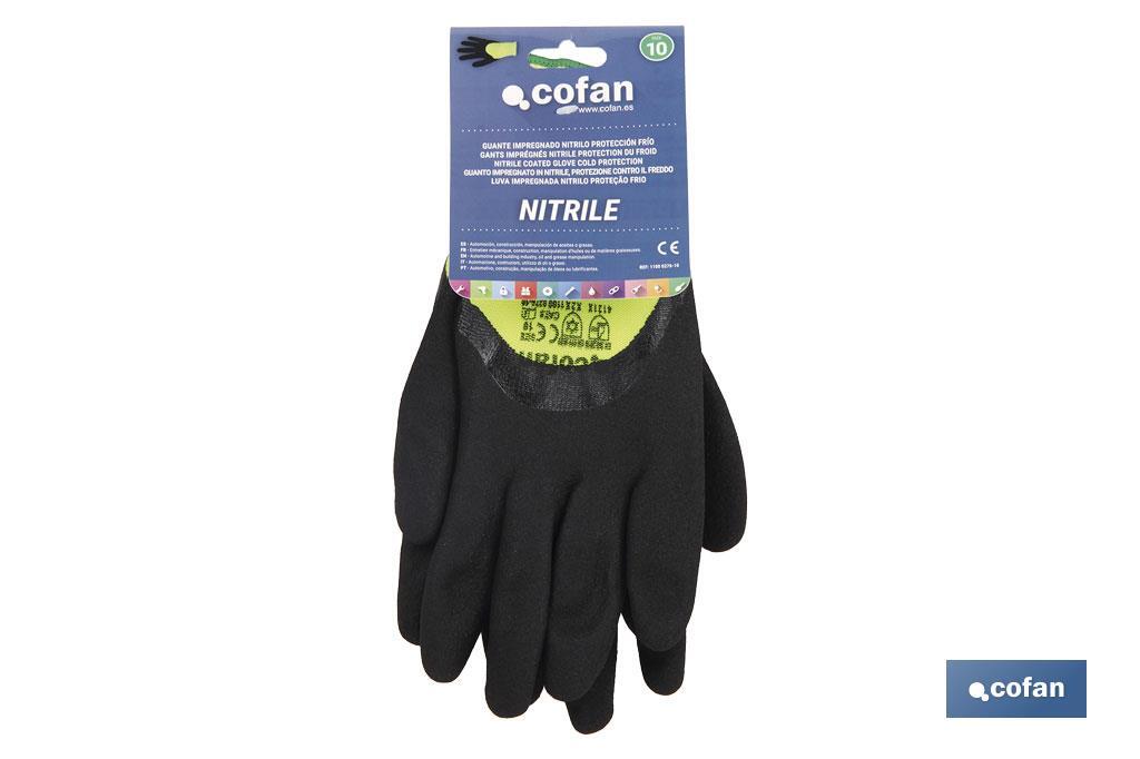 GUANTE IMPREG. NITRILO ESPUMA PROTECC. FRIO T-10 venta unitaria