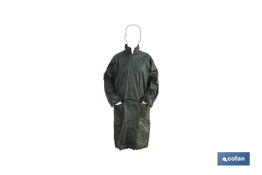 ABRIGO DE LLUVIA VERDE POLIESTER/PVC TALLA-XL
