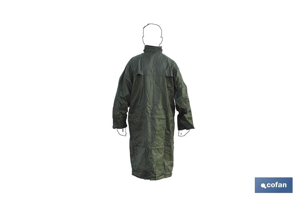 ABRIGO DE LLUVIA VERDE POLIESTER/PVC TALLA-XXXL