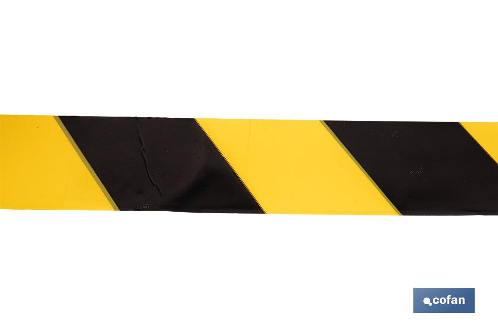 CINTA BALIZAM. AMARILLA/NEGRA 50MM X 100MTS