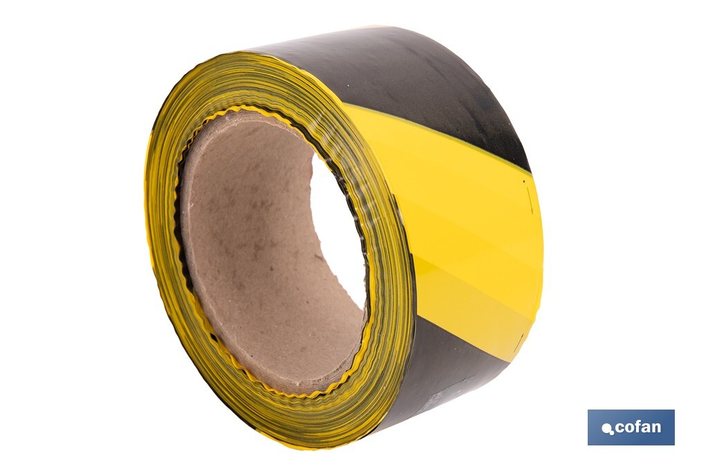 CINTA BALIZAM. AMARILLA/NEGRA 50MM X 100MTS