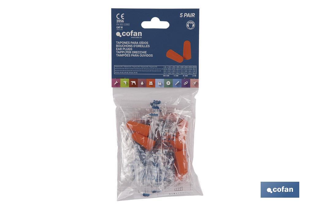 PACK 50 TAPONES (25 par) OIDOS  PU SNR36