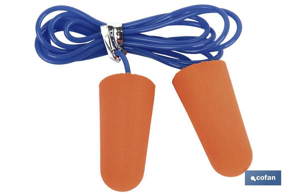 PACK 50 TAPONES (25 par) OIDOS C/CUERDA PU SNR36