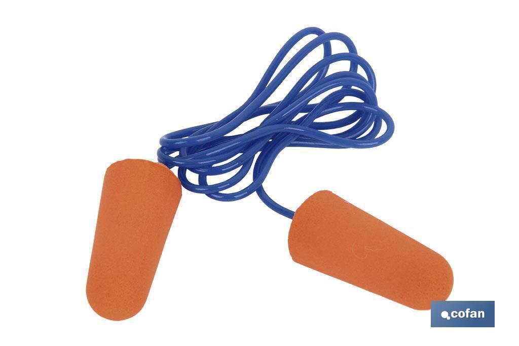 BLISTER 10 TAPONES (5 par) OIDOS C/CUERDA PU SNR36