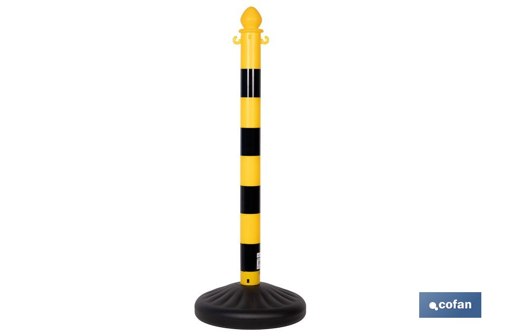 POSTE Y BASE PARA CADENA (AMAR/NEGRO) 1M
