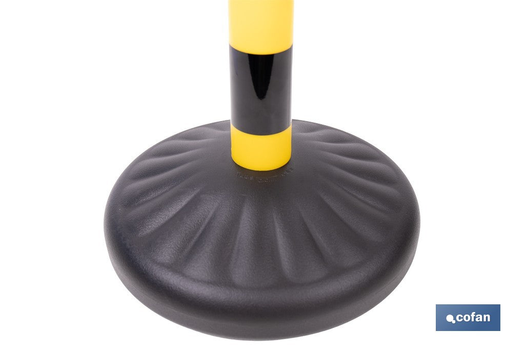 POSTE Y BASE PARA CADENA (AMAR/NEGRO) 1M