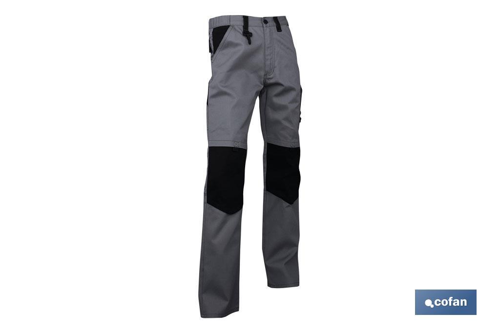 PANTALON TRABAJO LENOIR 280gms/m GRIS-NEGRO T-56