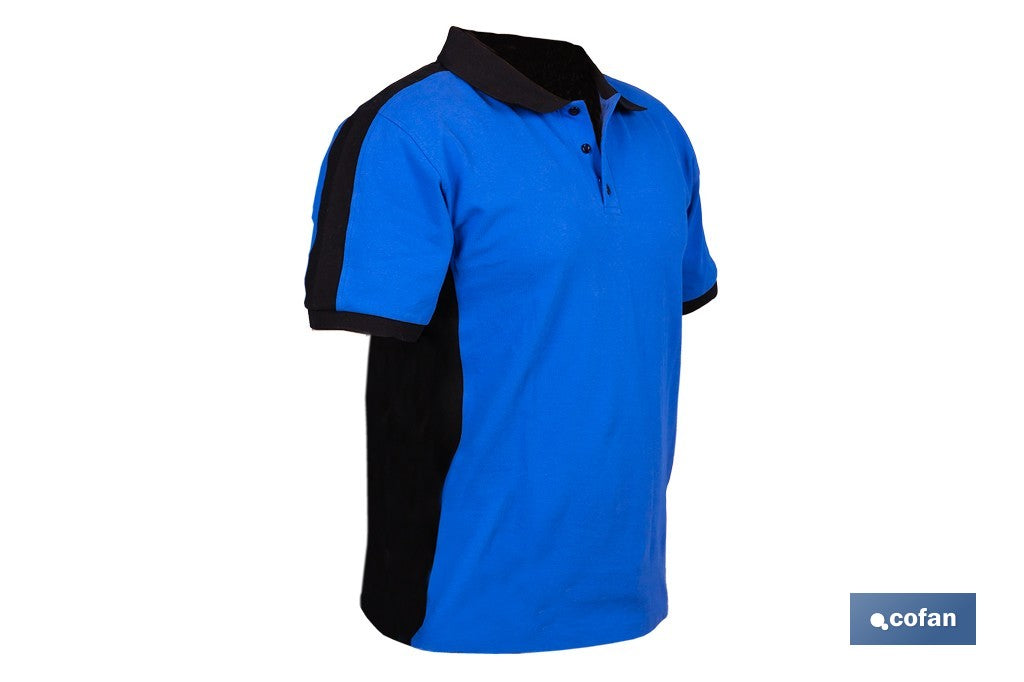 POLO FREYJA ELASTANO 210 G/M2 AZUL-NEGRO TALLA XXXL