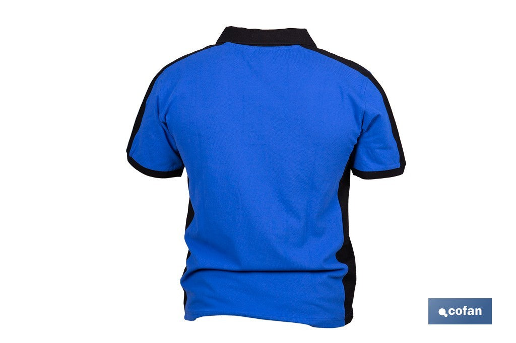 POLO FREYJA ELASTANO 210 G/M2 AZUL-NEGRO TALLA XL