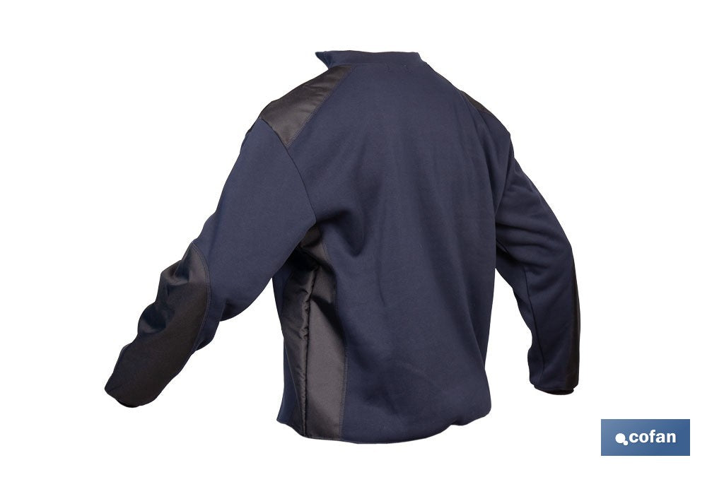 SUDADERA RANGER CUELLO CREMALLERA 280GMS AZUL-NEGRO T-L