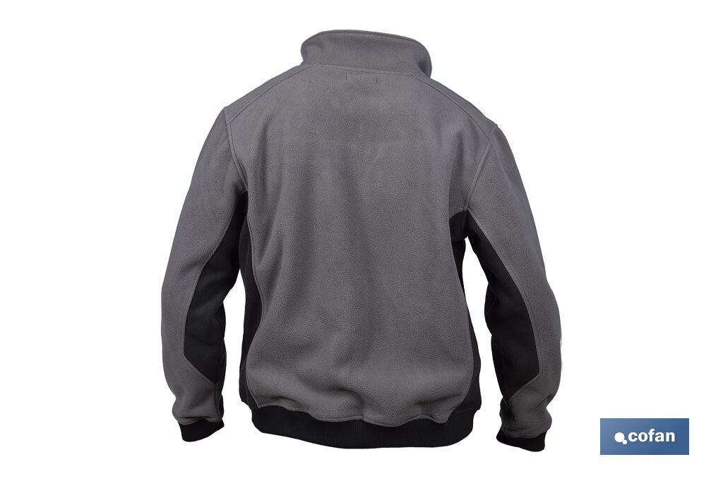 CHAQUETA POLAR MODELO WALKER 370 G/M GRIS-NEGRO TALLA XXXL