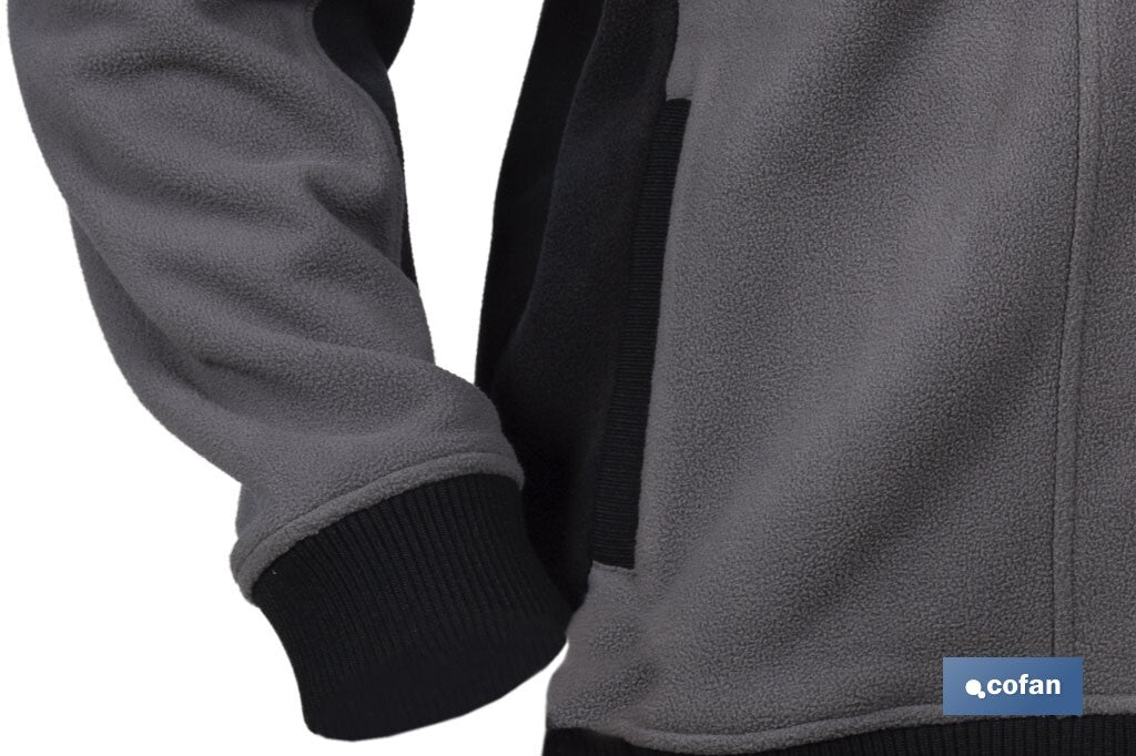 CHAQUETA POLAR MODELO WALKER 370 G/M GRIS-NEGRO TALLA XXXL