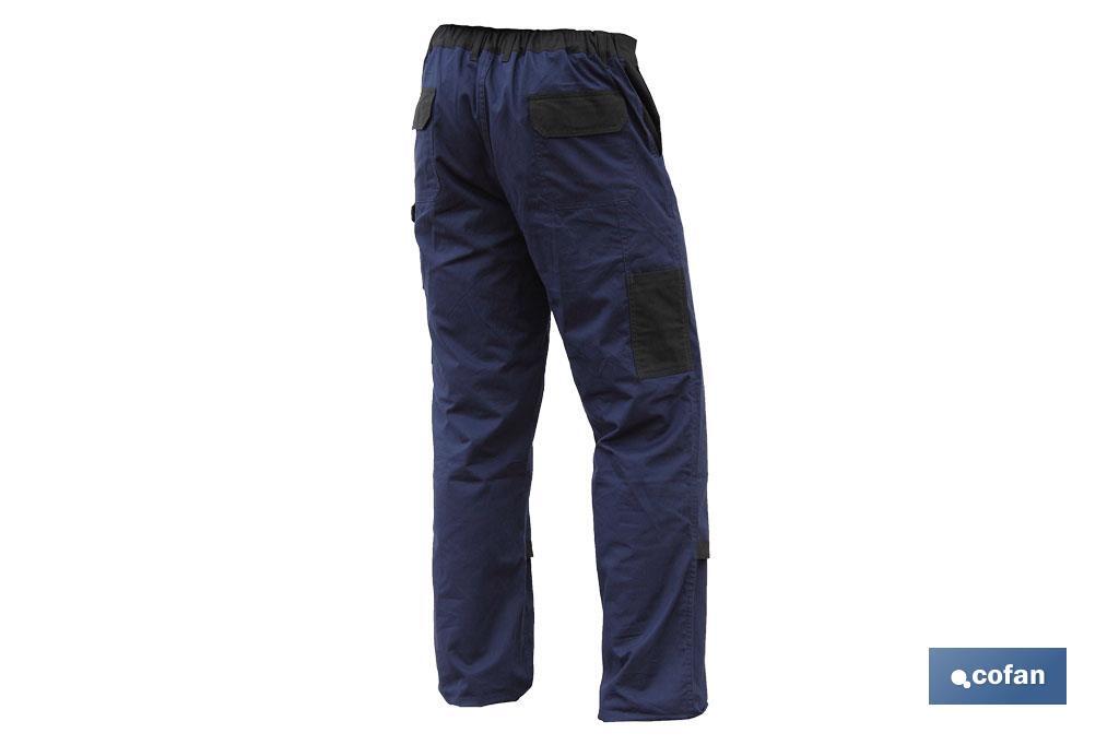 PANTALON TRAB. FLEX. JANO SLIM FIT MARINO/NEGRO T-38