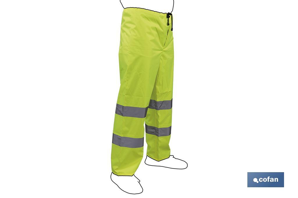 PANTALÓN DE LLUVIA DE ALTA VISIBILIDAD MODELO RIGEL AMARILLA TALLA L