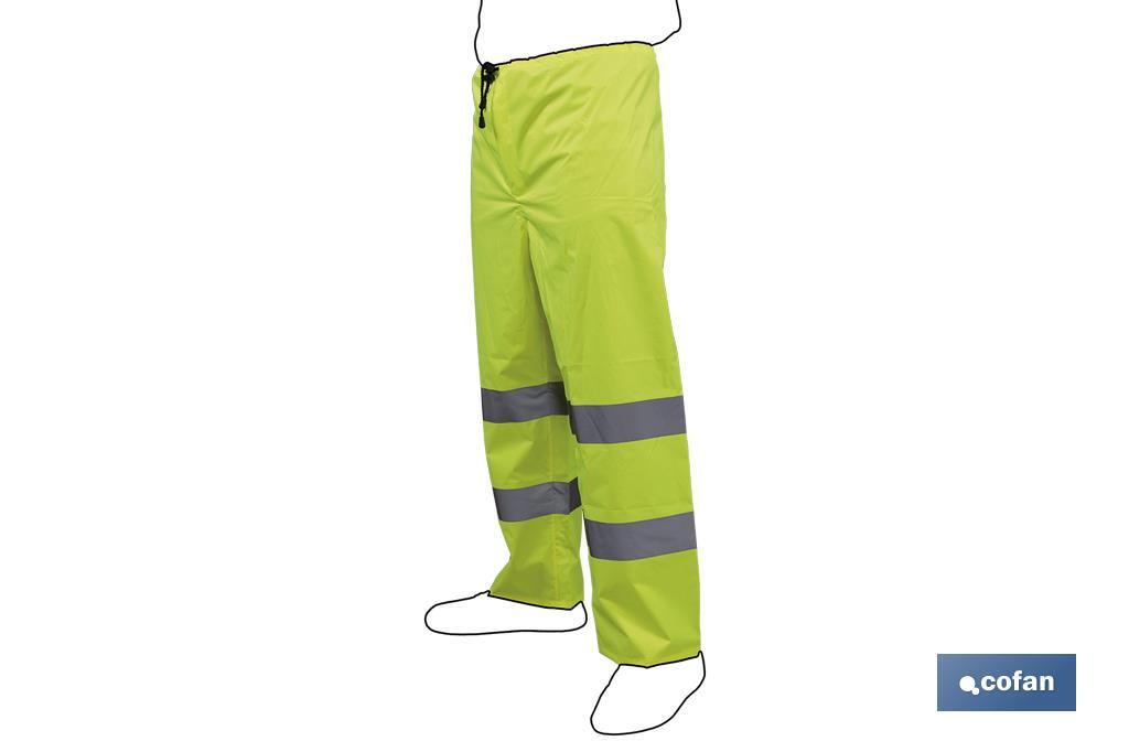 PANTALÓN DE LLUVIA DE ALTA VISIBILIDAD MODELO RIGEL AMARILLA TALLA L