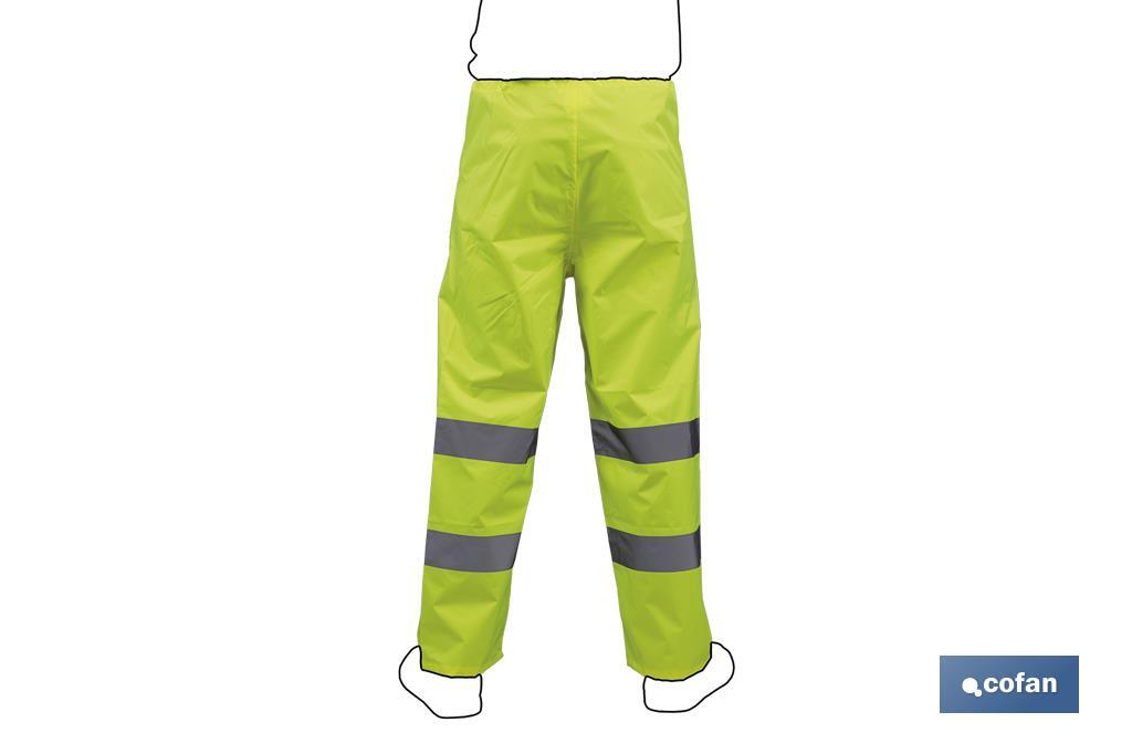 PANTALÓN DE LLUVIA DE ALTA VISIBILIDAD MODELO RIGEL AMARILLA TALLA XL