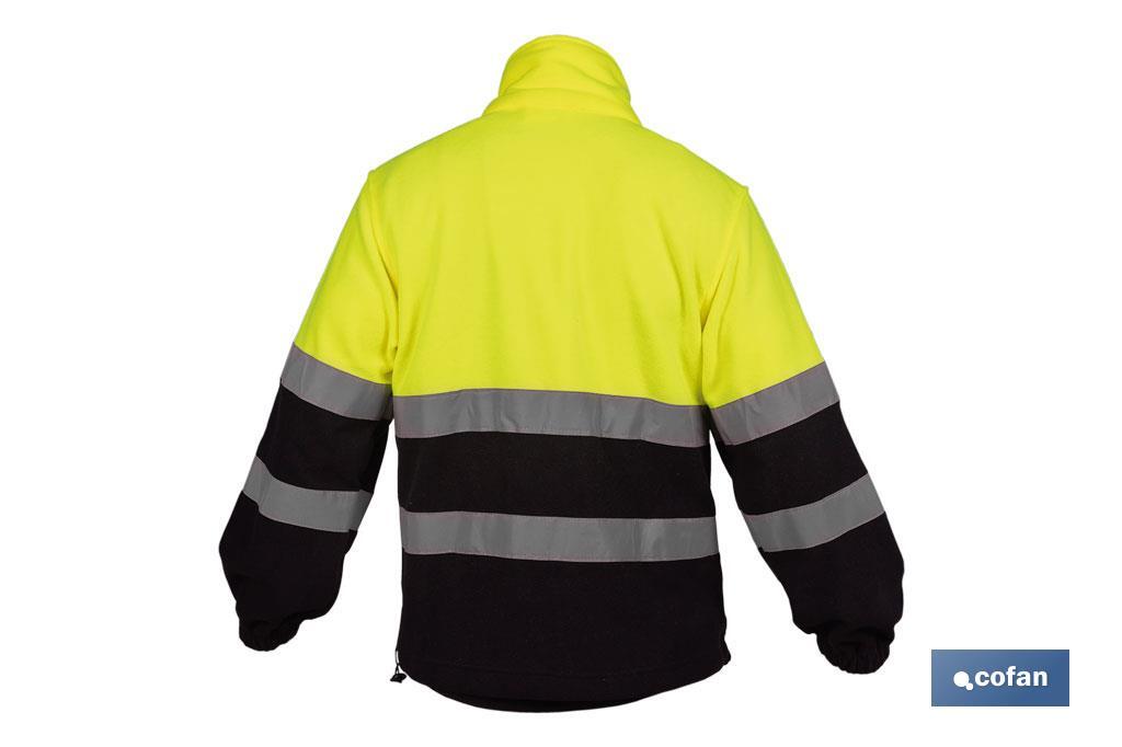 FORRO POLAR DE ALTA VISIBILIDAD MODELO ALTAIR AMARILLO Y AZUL TALLA M