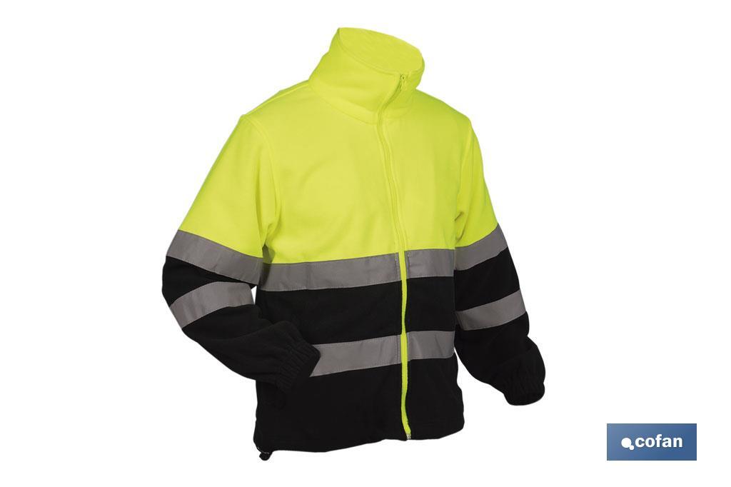 FORRO POLAR DE ALTA VISIBILIDAD MODELO ALTAIR AMARILLO Y AZUL TALLA M