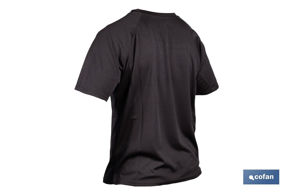 CAMISETA TRANSPIRABLE MODELO PILOTE NEGRA 160 g/m2 TALLA-XL