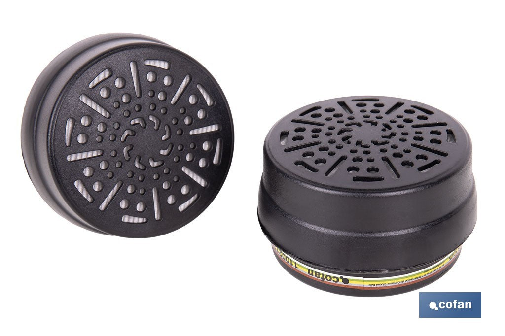 SET DE 2 FILTROS TIPO ABEK1P3 (ADAPTABLES A MÁSCARA FACIAL)
