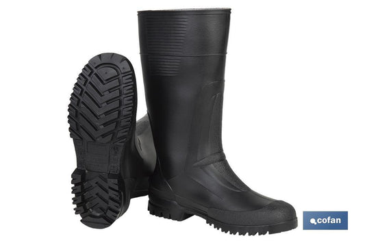 BOTA ALTA DE AGUA PVC NEGRA TALLA 45
