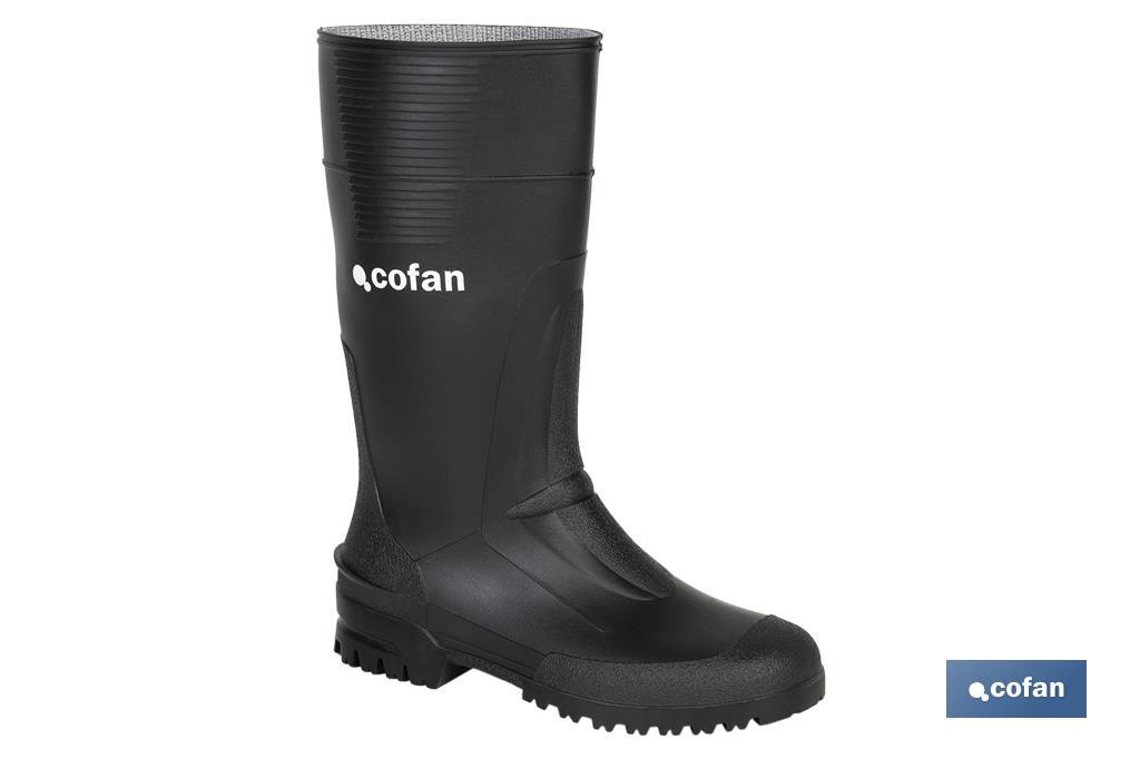 BOTA ALTA DE AGUA PVC NEGRA TALLA 48