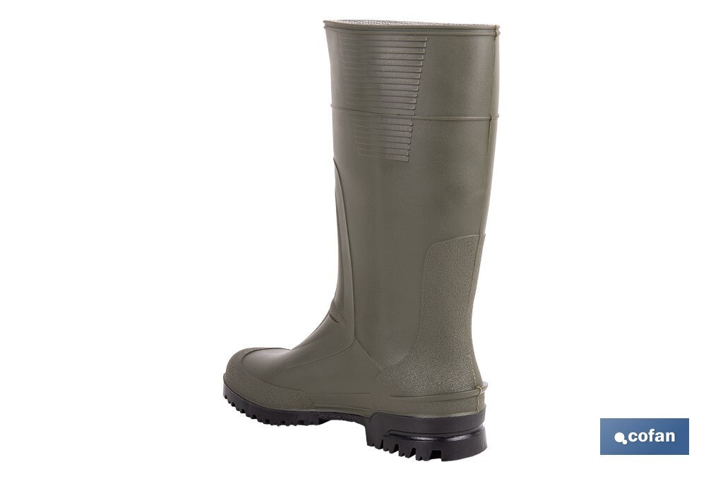 BOTA ALTA DE AGUA PVC VERDE TALLA 48