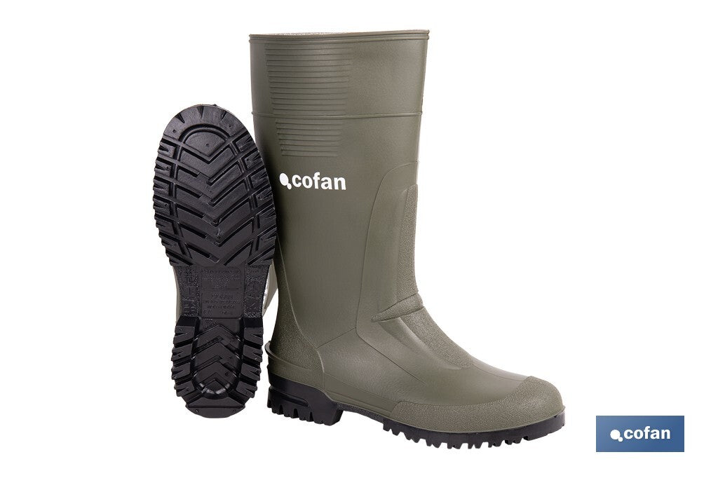 BOTA ALTA DE AGUA PVC VERDE TALLA 48