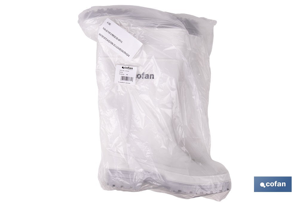BOTA AGUA PVC BLANCA TALLA 41