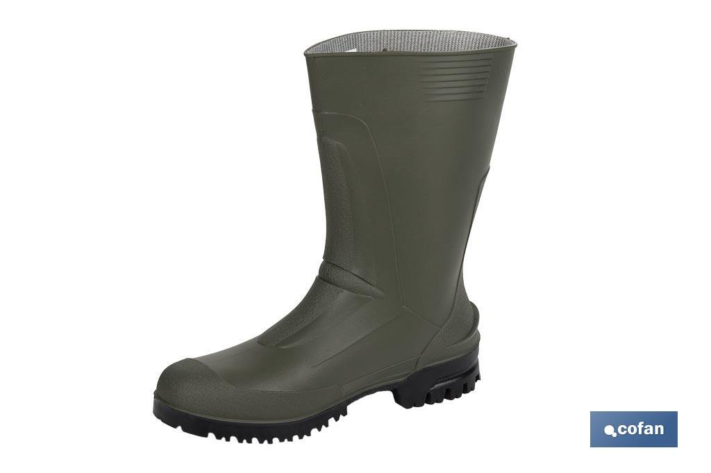 BOTA PVC VERDE MEDIA CAÑA TALLA 40