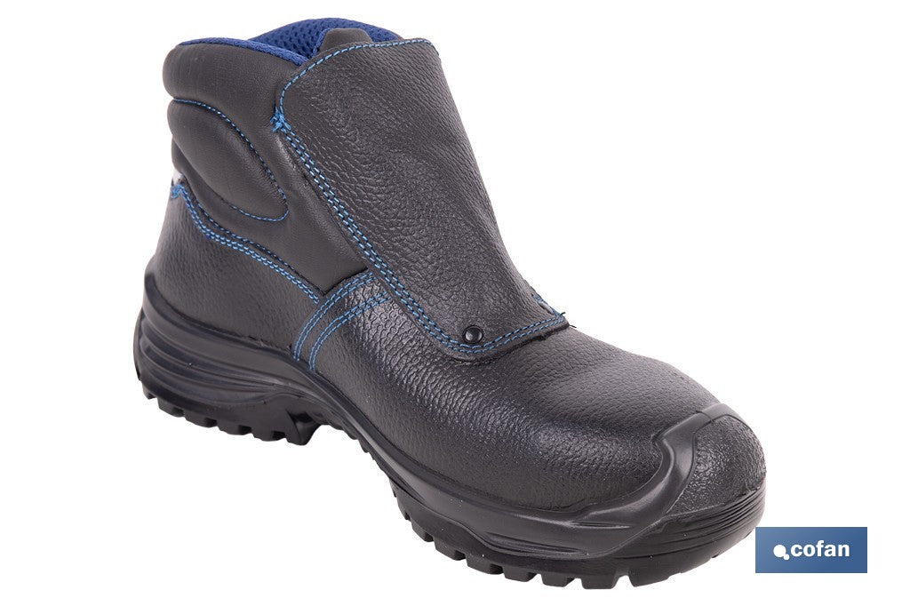 BOTA PIEL NEGRO CIERRE VELCRO S3 MODELO URIAN T 38