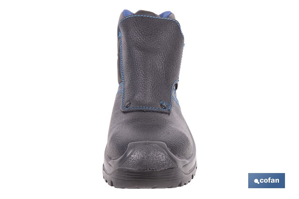 BOTA PIEL NEGRO CIERRE VELCRO S3 MODELO URIAN T 46