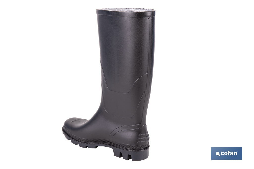 BOTA ALTA DE AGUA PVC NEGRA OB FO SR TALLA 46