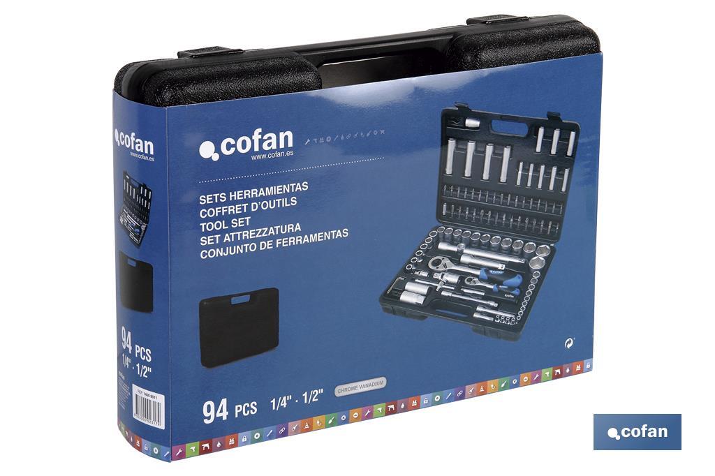 MALETÍN 94 PCS STANDARD 1/4 Y 1/2