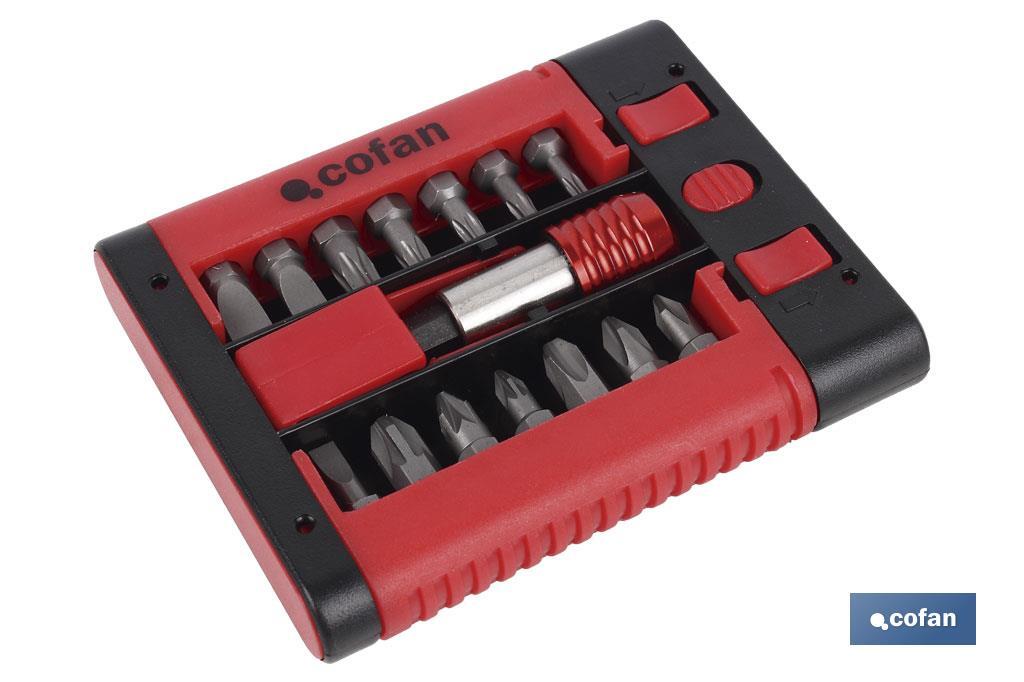 SET PUNTAS ADAPTADOR PH, PZ, TORX, SL  (15 pcs.)