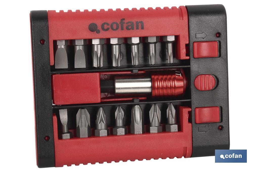 SET PUNTAS ADAPTADOR PH, PZ, TORX, SL  (15 pcs.)