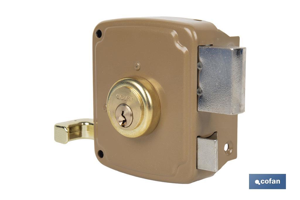 CERRADURA SOBREPONER C/CERRADERO 120mm IZQUERDA