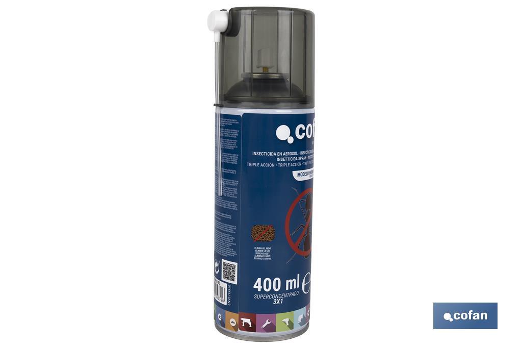 INSECTICIDA EN AEROSOL HORMIGAS TRIPLE ACCIÓN MODELO HORMIWE 400g