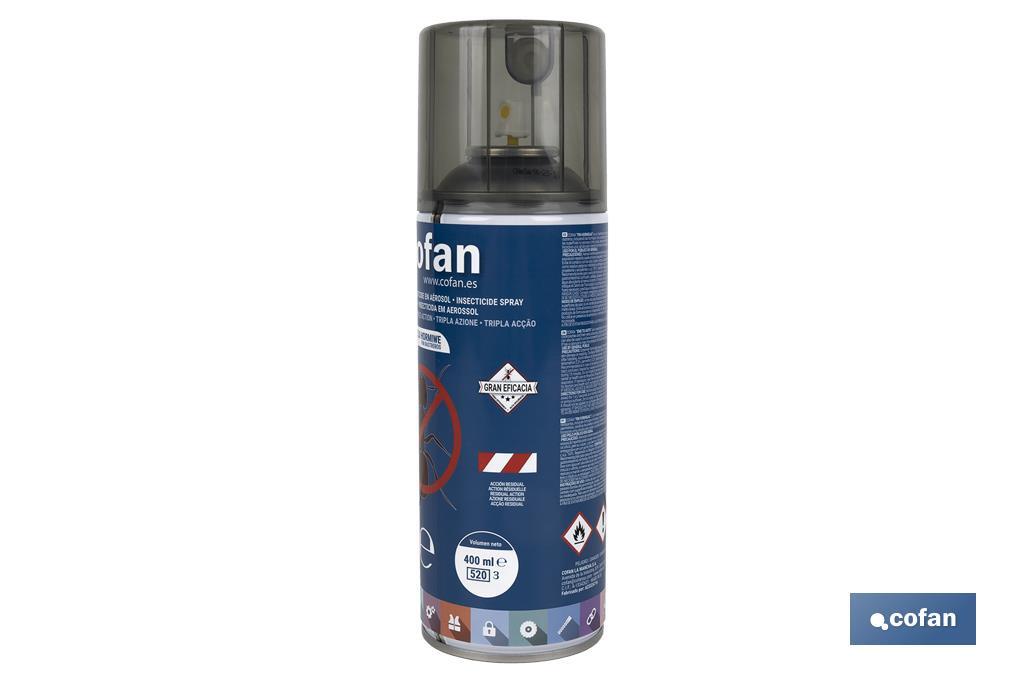 INSECTICIDA EN AEROSOL HORMIGAS TRIPLE ACCIÓN MODELO HORMIWE 400g