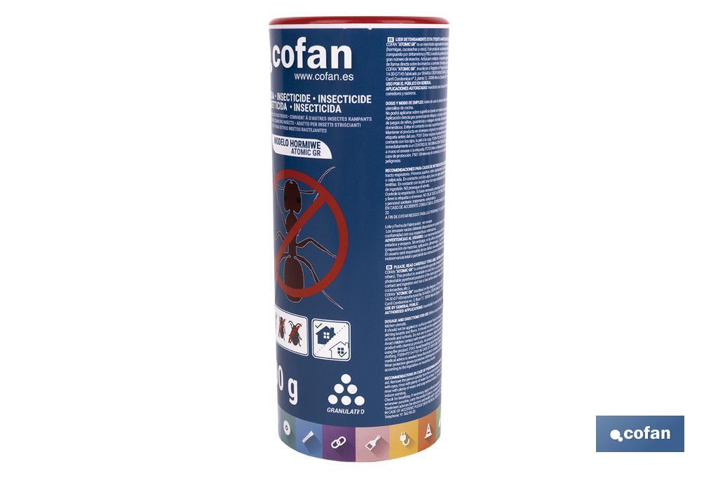 INSECTICIDA MICROGRANULADO PARA HORMIGAS MODELO HORMIWE 400g