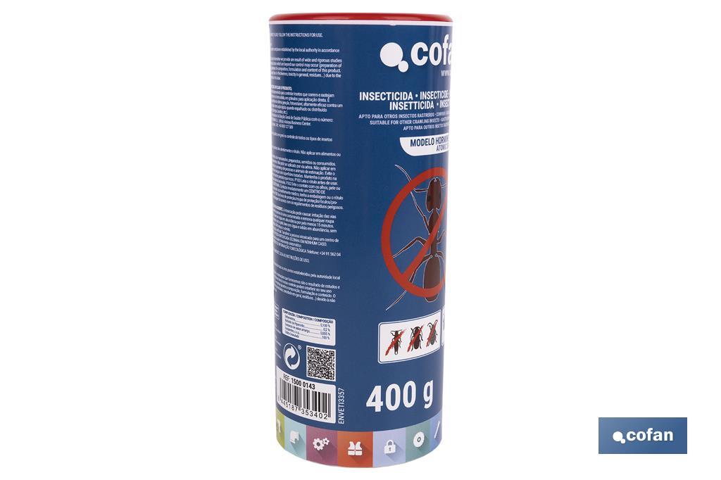 INSECTICIDA MICROGRANULADO PARA HORMIGAS MODELO HORMIWE 400g
