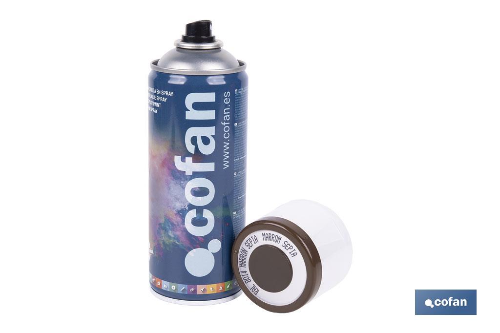 PINTURA ACRIL. 400ML - 8014 MARRÓN SEPIA