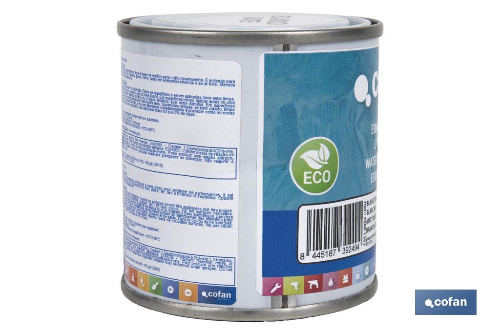 ESMALTE AL AGUA (125 ML) BLANCO MATE