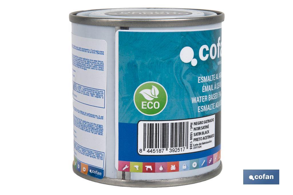 ESMALTE AL AGUA (125 ML) NEGRO SATINADO