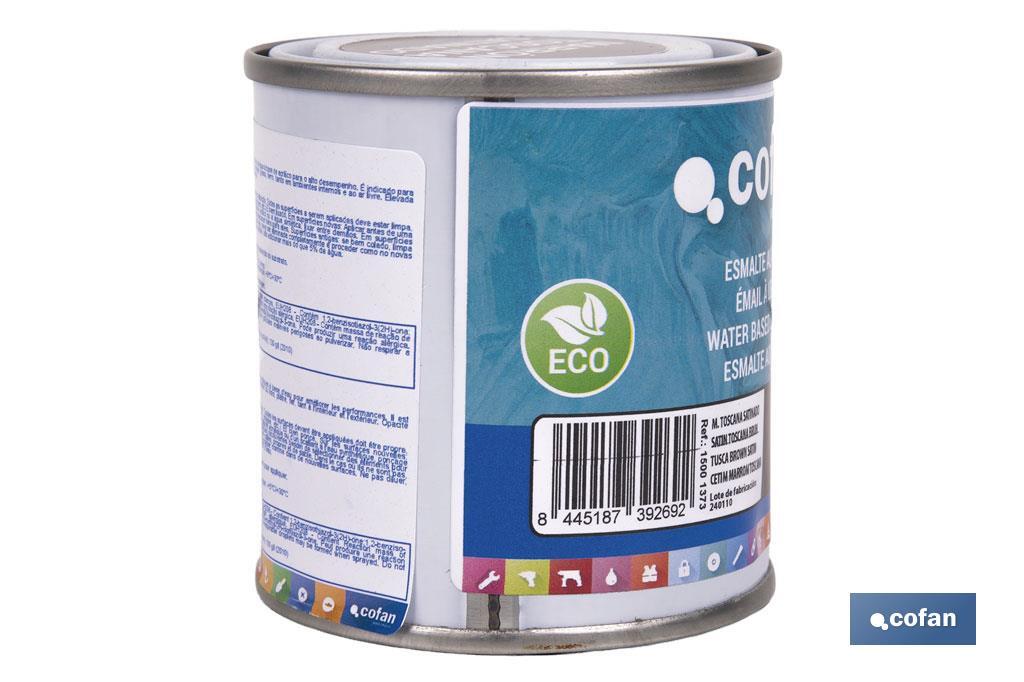 ESMALTE AL AGUA (125 ML) MARRÓN TOSCANA SATINADO