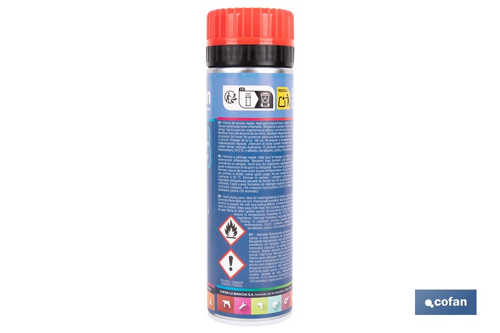 MARCAJE DE OBRA FLUORESC. ROJO 500ML