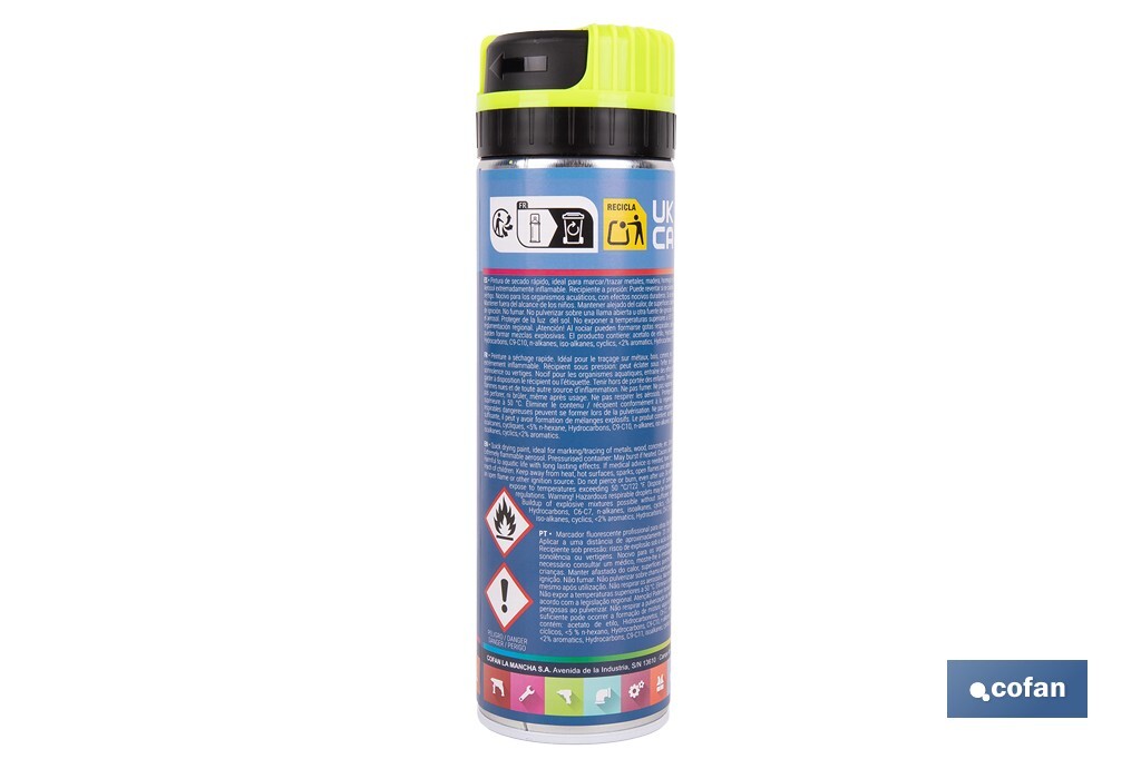 MARCAJE DE OBRA FLUORESC. AMARILLO 500ML